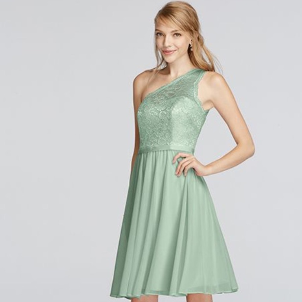 Davids Bridal Mint Bridesmaid Dress